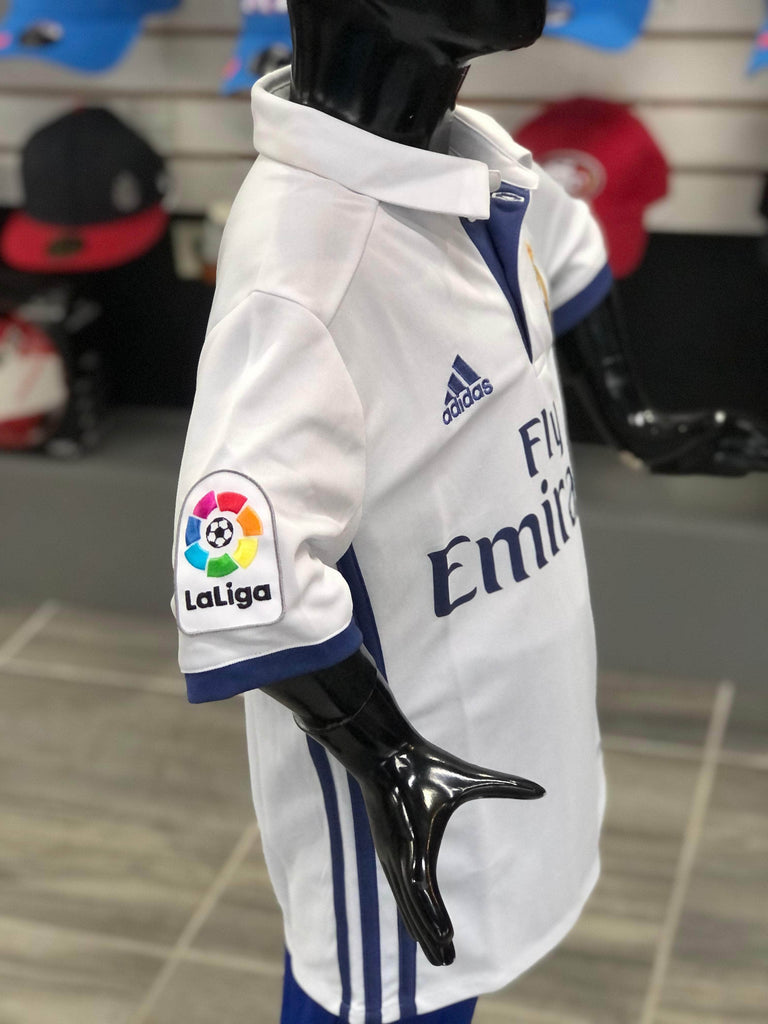 Playera Adidas Niños Local Real Madrid Blanco AI5189